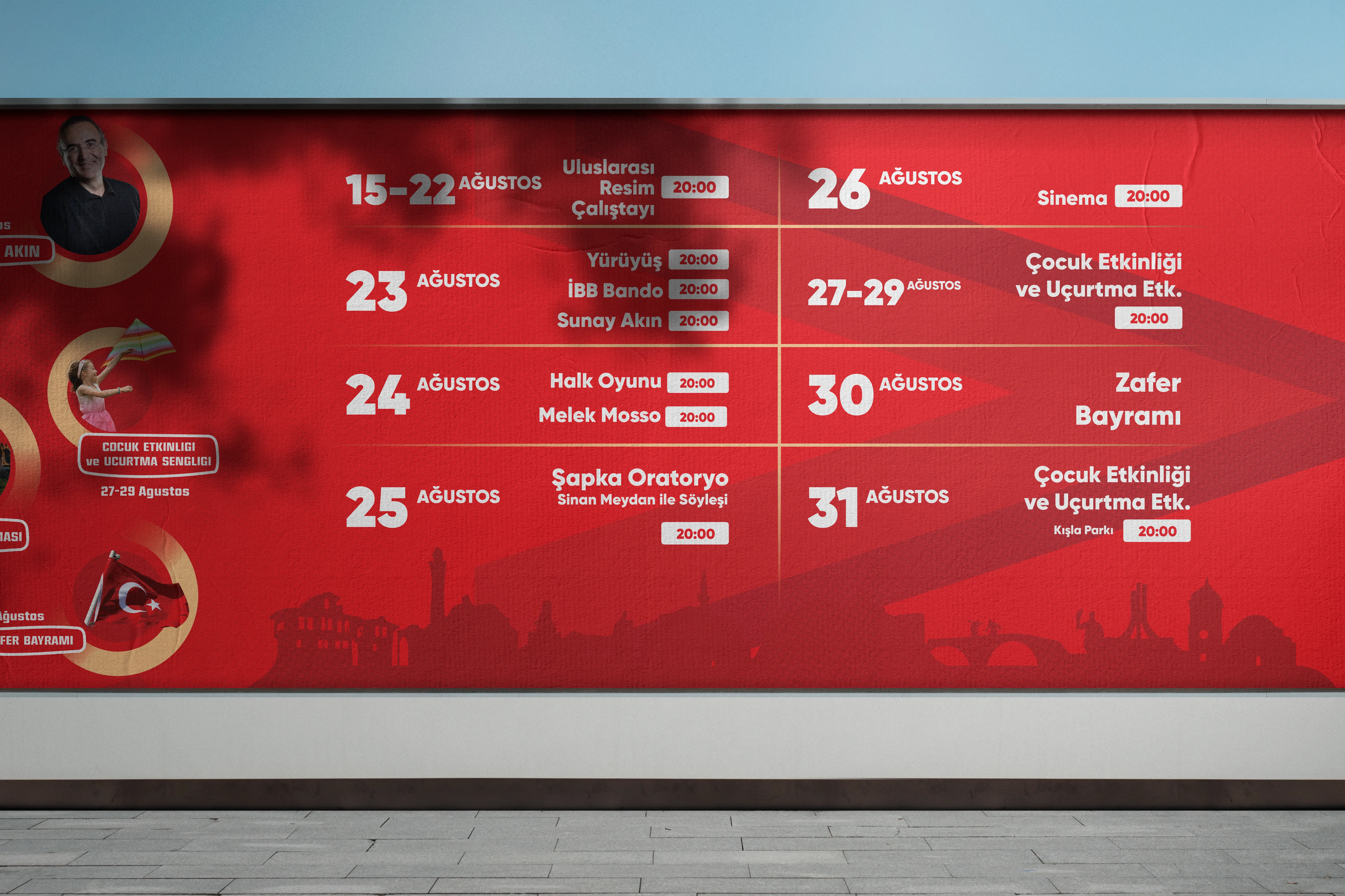 100. yıl etkinlik takvimi billboard uygulaması
