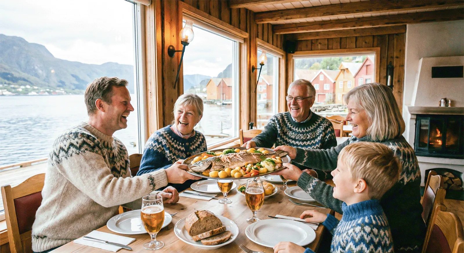 Family dining at The Salmon