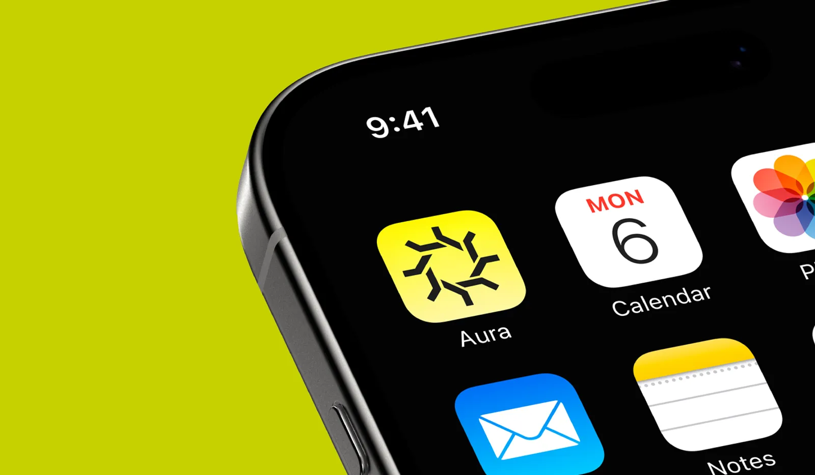 Aura app icon on iPhone