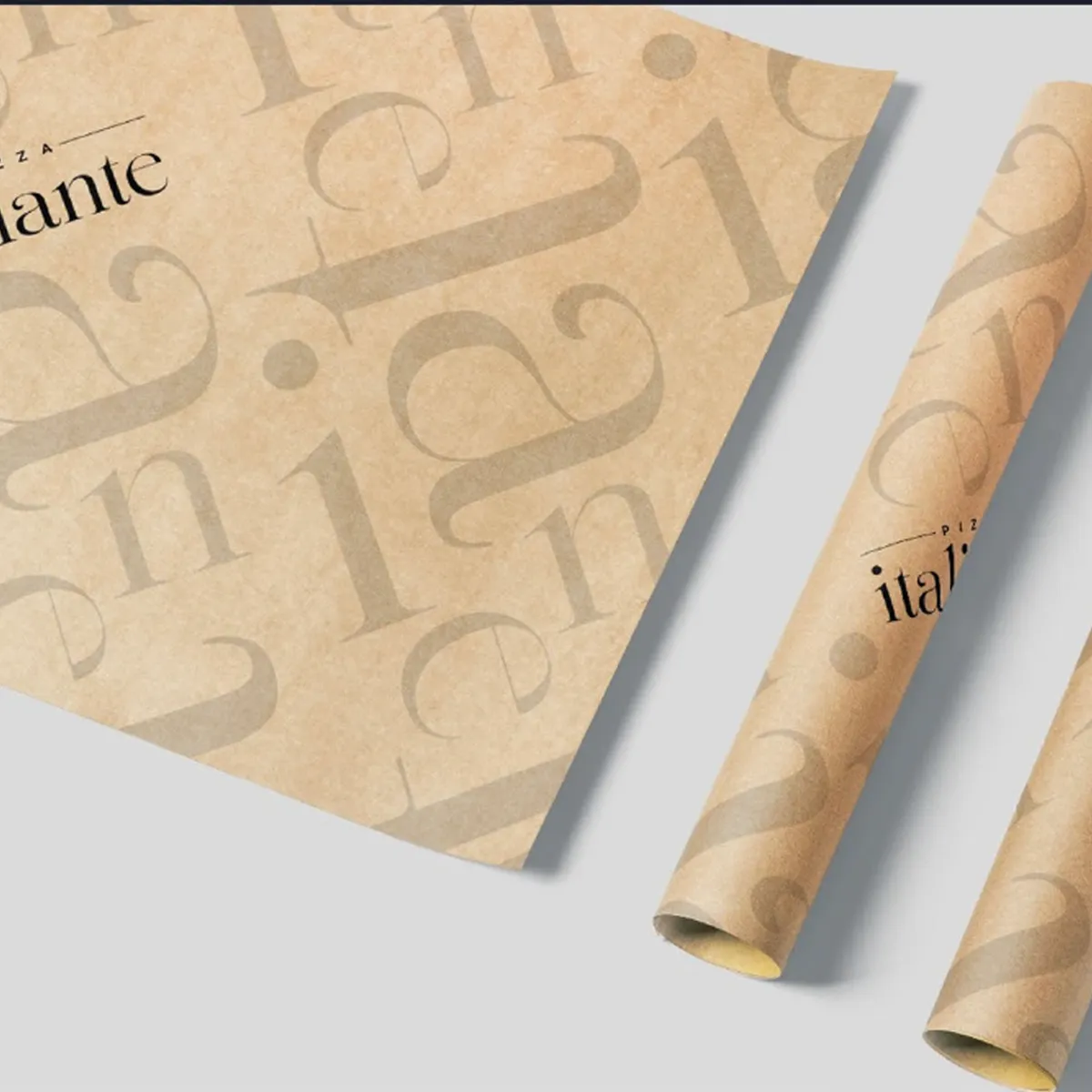 Pizza Italiante branded greaseproof paper