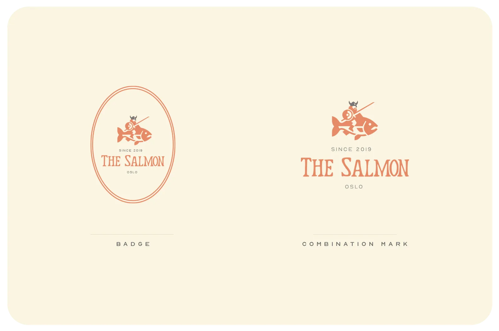 The Salmon logotype — badge and combination mark